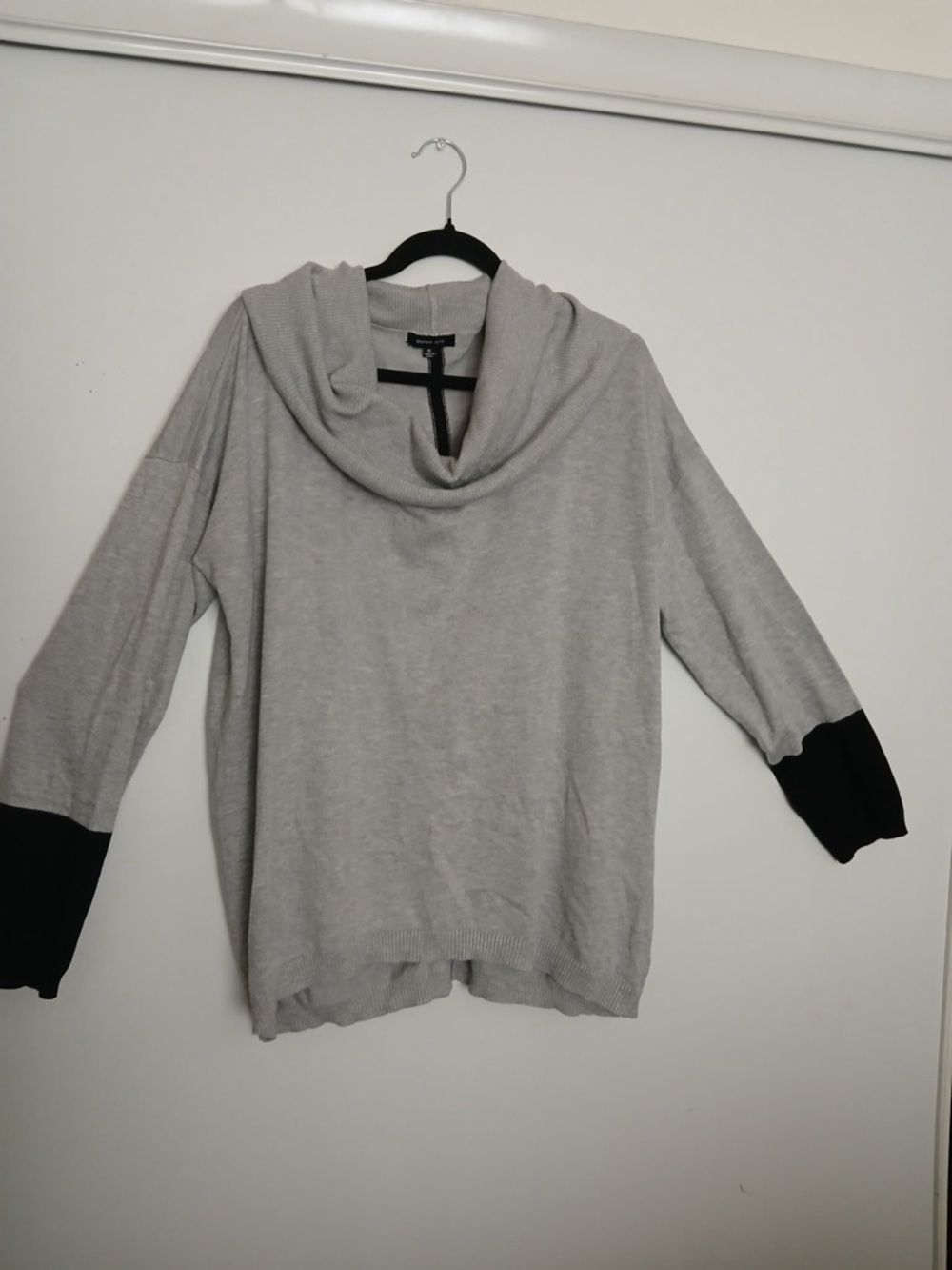 Cowl neck colorblock sweater XL